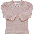 Load image into Gallery viewer, Pink Pointelle Long Sleeve Tee