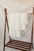 Load image into Gallery viewer, Cream Ribbed Plush Blanket