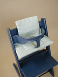 Load image into Gallery viewer, Sage Green Gingham Cushion for the Stokke Tripp Trapp Highchair