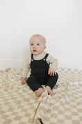 Load image into Gallery viewer, Charcoal Knit Pocket Overalls