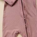 Load image into Gallery viewer, Solid Ribbed Bamboo Zippy Romper - more colors