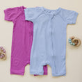 Load image into Gallery viewer, Solid Ribbed Bamboo Shorty Romper - more colors