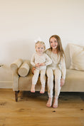 Load image into Gallery viewer, Taupe Stripe Ribbed Bamboo Cozy Set