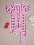 Load image into Gallery viewer, Bamboo Zip Romper | Strawberry