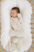 Load image into Gallery viewer, Taupe Stripe Ribbed Bamboo Knot Gown
