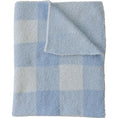 Load image into Gallery viewer, Light Blue Plaid Plush Blanket