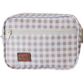 Load image into Gallery viewer, Tan Gingham Mini Fanny Pack