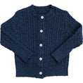 Load image into Gallery viewer, Navy Cable Knit Cardigan