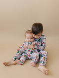 Load image into Gallery viewer, Bamboo Zip Romper | Christmas Vibes