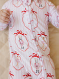 Load image into Gallery viewer, Bamboo Zip Romper | Pink Nutcracker
