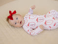 Load image into Gallery viewer, Bamboo Zip Romper | Pink Nutcracker