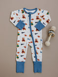 Load image into Gallery viewer, Bamboo Zip Romper | Touchdown Teddy