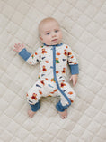 Load image into Gallery viewer, Bamboo Zip Romper | Touchdown Teddy