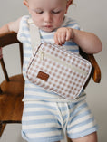 Load image into Gallery viewer, Tan Gingham Mini Fanny Pack