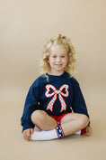 Load image into Gallery viewer, 4th of July Tulip Bow Applique Crewneck Sweatshirt