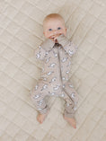 Load image into Gallery viewer, Bamboo Zip Romper | Latte Bolts