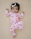 Load image into Gallery viewer, Bamboo Zip Romper | Pink Butterfly