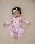 Load image into Gallery viewer, Bamboo Zip Romper | Pink Butterfly