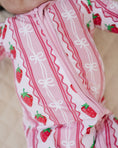 Load image into Gallery viewer, Bamboo Zip Romper | Strawberry