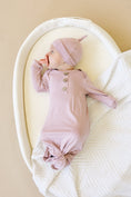 Load image into Gallery viewer, Newborn Bamboo Gown & Hat Set