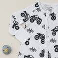 Load image into Gallery viewer, Bamboo Zip Romper | Monster Blaze