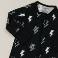 Load image into Gallery viewer, Bamboo Zip Romper | Ink Bolts