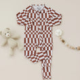 Load image into Gallery viewer, Bamboo Zip Romper | Chocolate Checkered