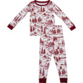 Load image into Gallery viewer, Holiday Toile Ribbed Bamboo Cozy Set