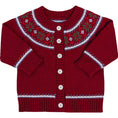 Load image into Gallery viewer, Red Fair Isle Cardigan