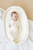 Load image into Gallery viewer, White Newborn Bamboo Gown