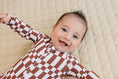 Load image into Gallery viewer, Bamboo Zip Romper | Chocolate Checkered