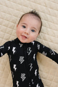 Load image into Gallery viewer, Bamboo Zip Romper | Ink Bolts