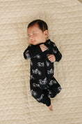 Load image into Gallery viewer, Bamboo Zip Romper | Born to Ride Black