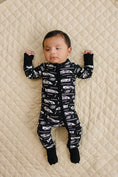 Load image into Gallery viewer, Bamboo Zip Romper | Race Cars