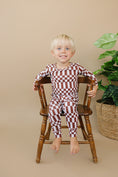 Load image into Gallery viewer, Bamboo Two Piece Set | Chocolate Checkered