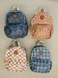 Load image into Gallery viewer, Navy Plaid Mini Backpack