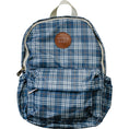 Load image into Gallery viewer, Navy Plaid Mini Backpack