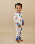 Load image into Gallery viewer, Bamboo Zip Romper | Touchdown Teddy