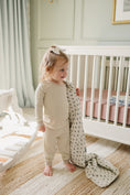 Load image into Gallery viewer, Taupe Stripe Ribbed Bamboo Cozy Set