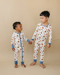Load image into Gallery viewer, Bamboo Zip Romper | Touchdown Teddy
