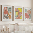 Load image into Gallery viewer, Boho Chic Botanical Decor. Set of 3 Abstract Flowers Prints