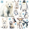 Load image into Gallery viewer, Arctic Animal Friends - Fabric Nursery Wall Art Decals