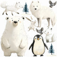 Load image into Gallery viewer, Arctic Animal Friends - Fabric Nursery Wall Art Decals