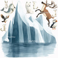 Load image into Gallery viewer, Arctic Animal Friends - Fabric Nursery Wall Art Decals