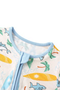 Load image into Gallery viewer, Posh TOT Surf's Up Bamboo Baby Convertible Zippy Romper
