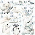 Load image into Gallery viewer, Arctic Animal Friends - Fabric Nursery Wall Art Decals
