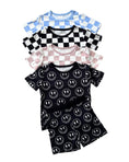 Load image into Gallery viewer, Bamboo Two Piece Shorts Set | Electric Smiley