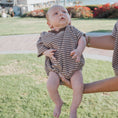 Load image into Gallery viewer, Terry T-Shirt Romper | Cola Stripe