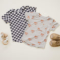 Load image into Gallery viewer, Black Checkered Bamboo Tee