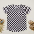 Load image into Gallery viewer, Black Checkered Bamboo Tee